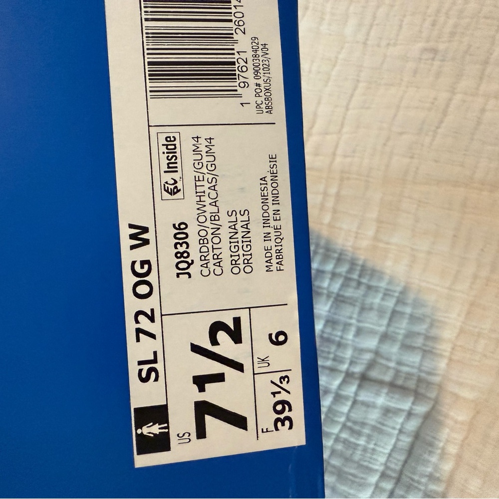 Adidas SL 72 Tan and White Sneakers NIB G000 - Picture 4 of 4